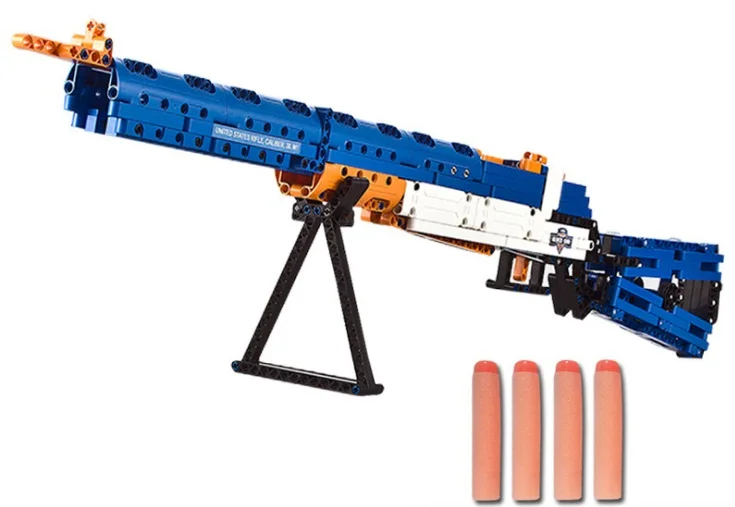 

583pcs/1set ABS plastic M1 Blocks toy 84cm Airsoft bullet gun building block model 5 kids DIY Garand rifle gun d11