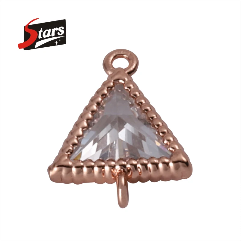 

Singreal 4 Color Trendy Triangle Copper Connectors/Pendant/Charms for Jewelry Making Accessories for Bracelet/Necklace/Earrings