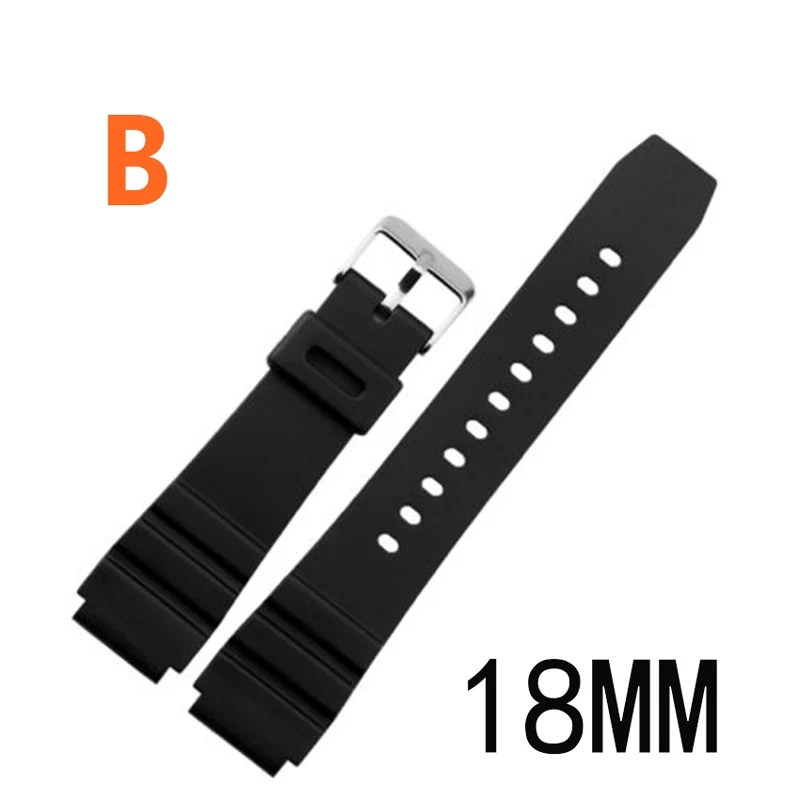 Резиновый ремешок для часов Часы заменить электронные наручные часы ремешок спортивные ремешки для часов LL@ 17 - Цвет ремешка: B18mm