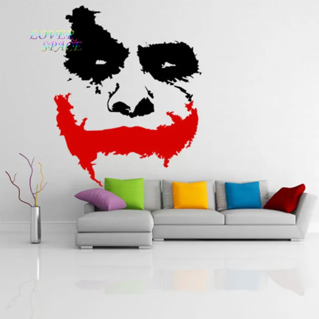 Vinyl Wall Decal Scary Joker Face Movie Batman The Dark Knight Sticker
