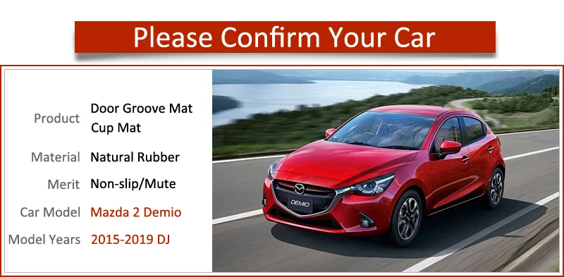 Анти-скольжения затворный слот резиновый коврик коврики для Mazda 2 Demio DJ Mazda2 аксессуары наклейки для автомобиля 10 шт./компл