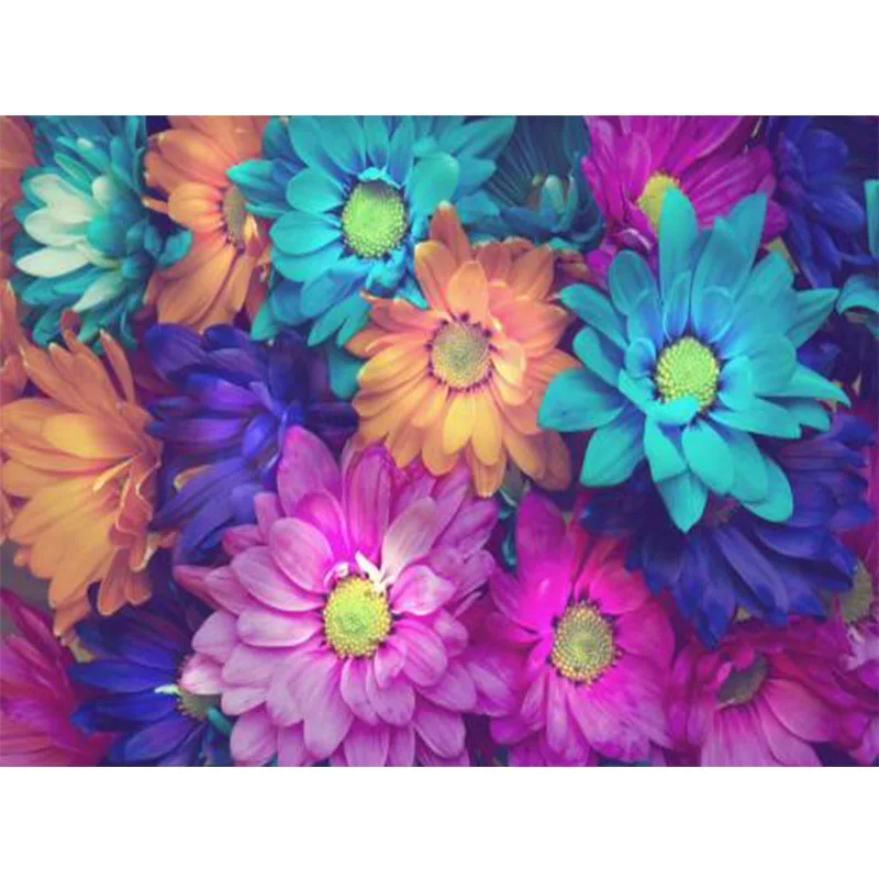 

Creative Diamond Embroidery New 5D Diy Diamond Painting Blue Flower Pink Cross Stitch Diamond Mosaic Needlework Diamond Decor