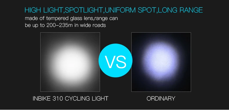 Excellent INBIKE 1000 Lumen Bicycle Light USB Rechargeable Riding Flashlight Bike Lamp Led Mountain Bike Equipment Cycling Accessories 310 7