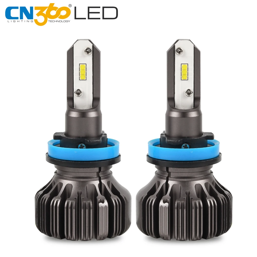 

CN360 2pcs H8 H11 Auto Led Bulb CSP Chip Headlight 12V 8000LM Car Headlamp 6000k Pure White Waterproof Led light New Arrival