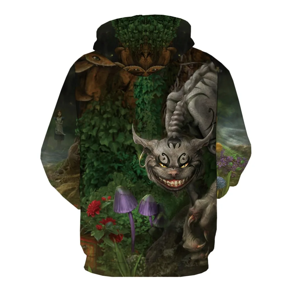 KYKU 3d Hoodies Cat Hoodie Men Flower 3d Printed Animal Hoodie Print Forest Sweatshirt Printed Harajuku Hooded Casual