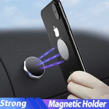Мини магнитный автомобильный держатель для мобильного телефона Подставка для iPhone 11 Магнитный настенный держатель для планшета для Samsung S10 ...(China)