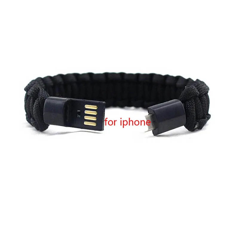 

Charging Cable Bracelet For iphone X 5S 6 7 8 Plus Charging Wearable USB Wrist Charger Cable Bracelet Wristband Charging Cable