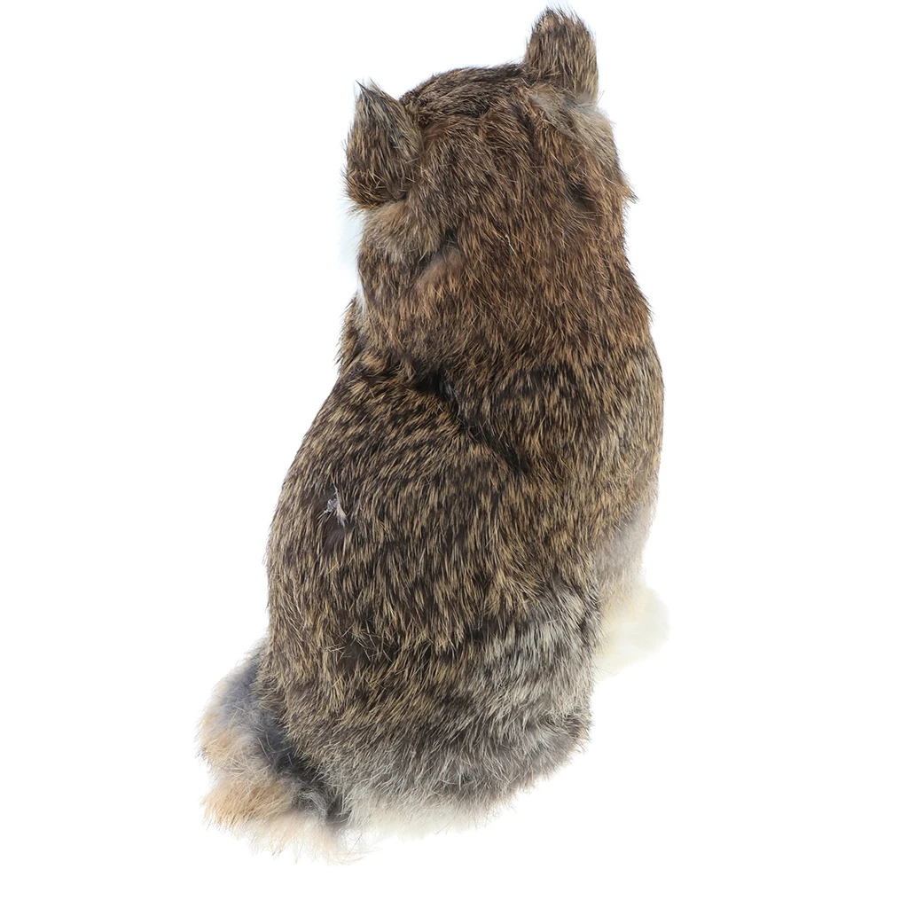Simulation Faux Fur Horse/ Cat Model Kids Educational Toy Handicraft Collection Home Ornament