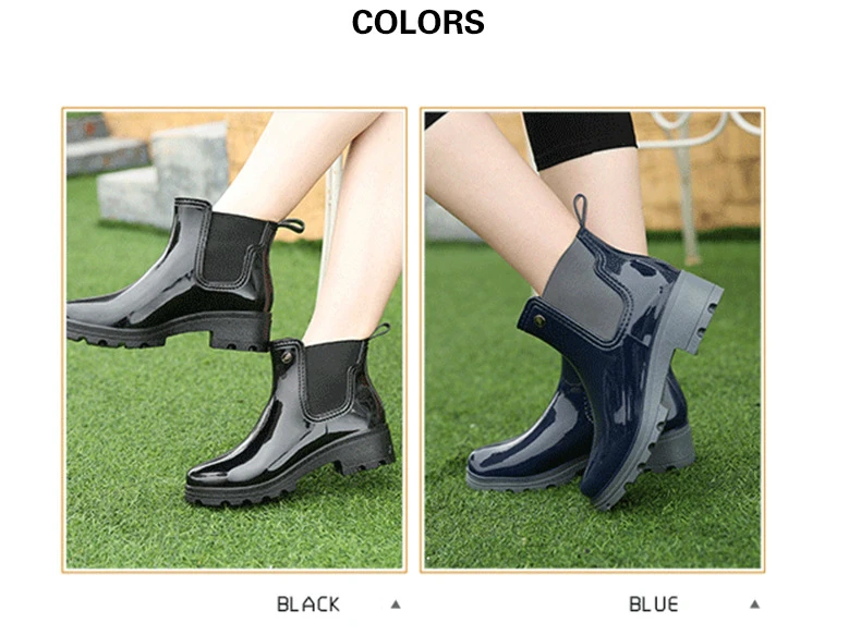 Г. Новая модная качественная женская обувь из ПВХ на резиновой подошве теплые непромокаемые сапоги яркие женские эластичные резиновые сапоги-трубы на высоком каблуке, женская обувь