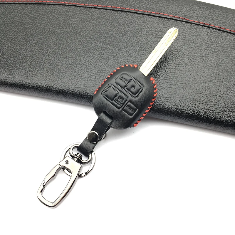 Чехол из натуральной кожи с пультом ДУ для Toyota Tarago RAV4 Corolla Camry Celica Avalon|car key case cover|key