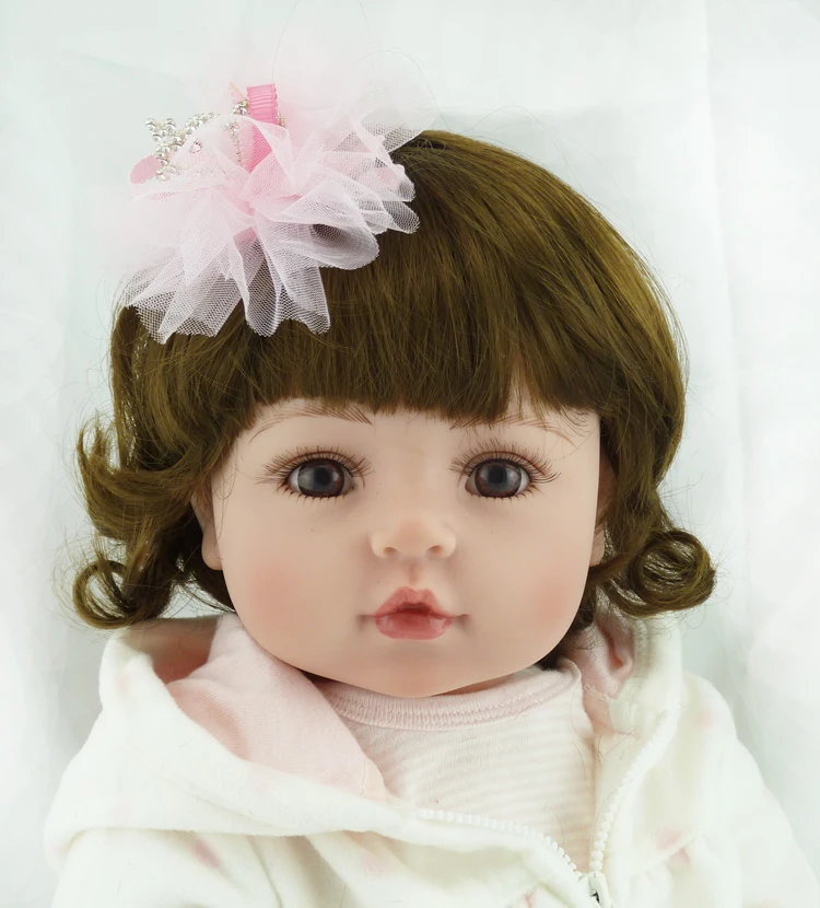 

22" high quality handmade girl doll reborn cloth body silicone vinyl dolls children birthday gift alive dolls brinquedos boneca