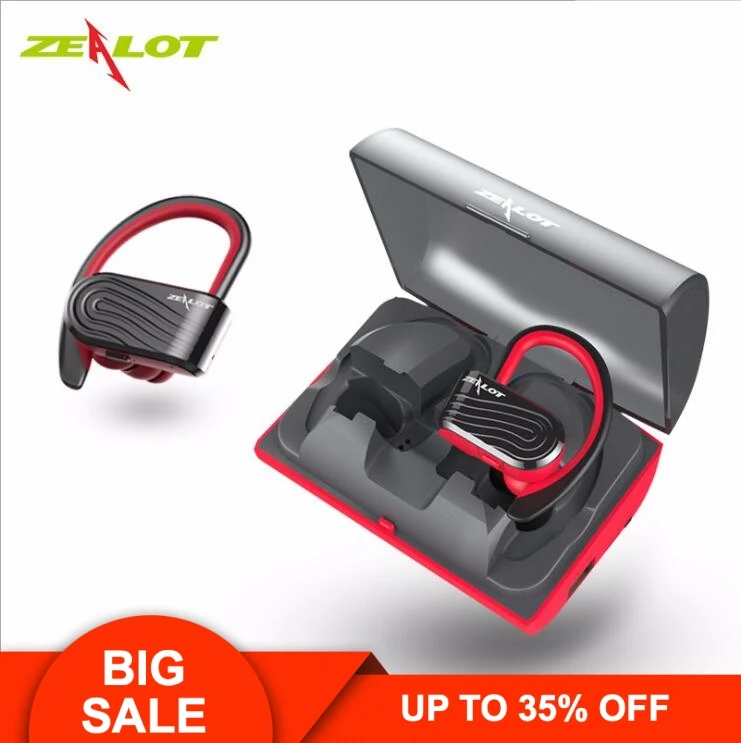 

Genuine ZEALOT H10 TWS Wireless Earbuds Bluetooth Earphone Sport Headset With Microphone 2000mAh Backup Battery Box
