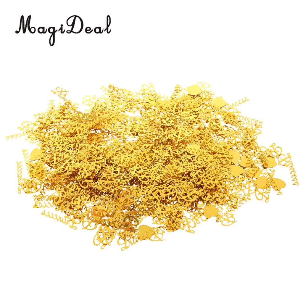 MagiDeal Lovely 1 Bag 15g Glitter PRINCESS Heart Confetti Foil Craft for Girls Birthday Hen Night Party Decor Gold/Silver/Purple