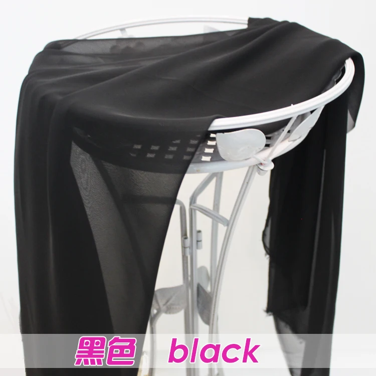 Черная шифоновая ткань прозрачная свадебная ткань подкладки для одежды юбка 6" в ширину 5 ярдов в партии