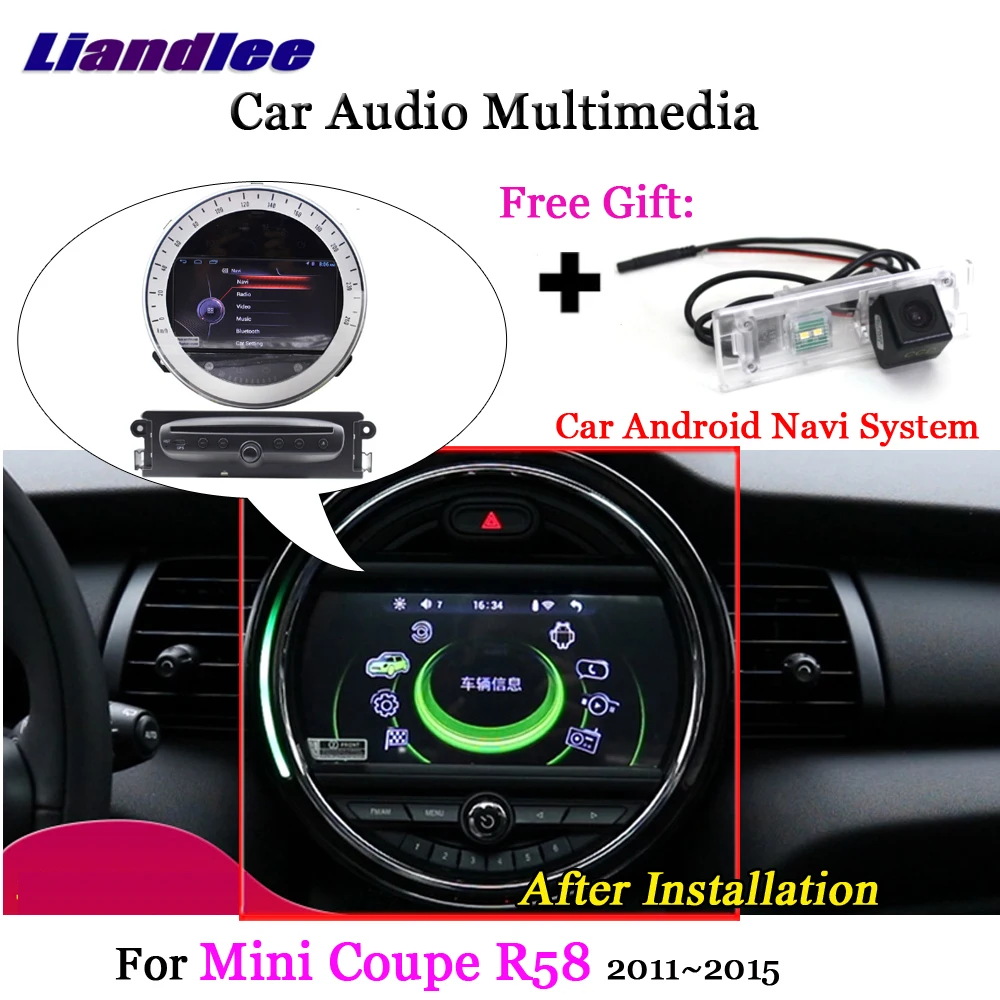 Cheap Liandlee For BMW Mini Coupe R58 2011~2015 Android Radio Stereo Carplay Camera Digital TV Wifi GPS Map Navi Navigation Multimedia 10