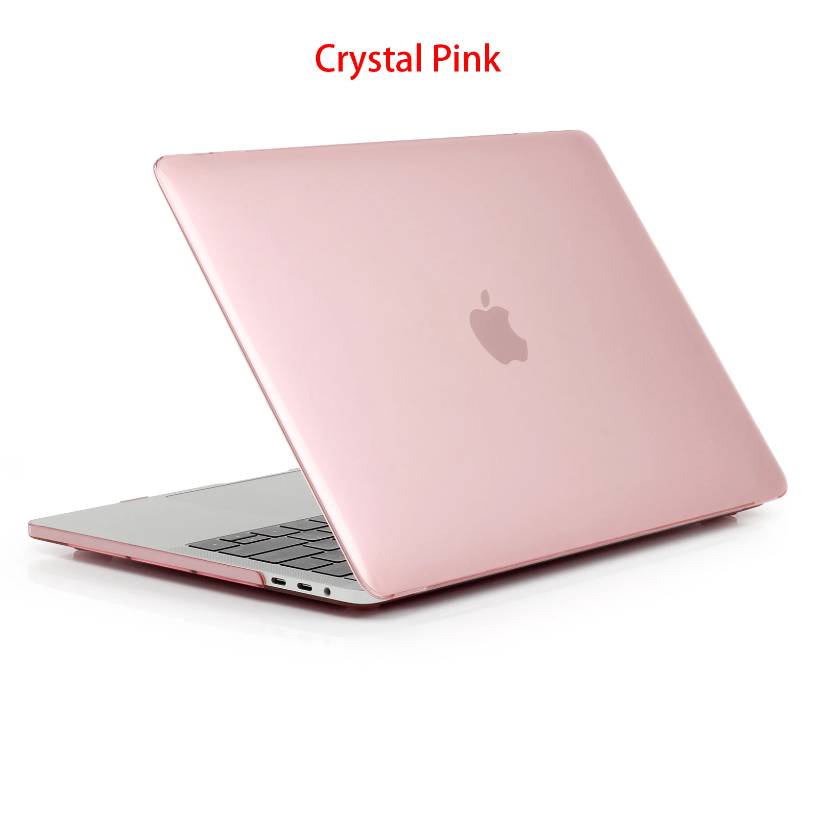 Прозрачный/матовый чехол для ноутбука MacBook Air Pro retina 11 12 13,3 15, чехол Pro 13 15,4 дюймов с сенсорной панелью A2159 A1707 A1708 - Цвет: Crystal Pink