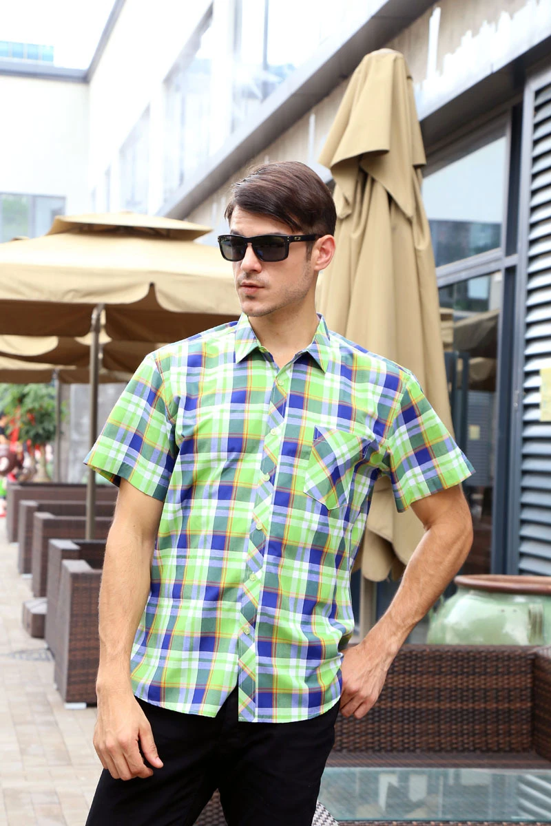 Летняя повседневная мужская рубашка с коротким рукавом, Мужская Облегающая рубашка, деловая повседневная мужская рубашка, мужские повседневные рубашки, Camisa Masculina