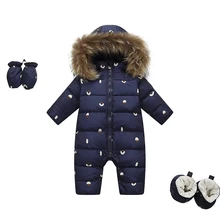 Зимние детские комбинезоны; комбинезон для новорожденных; детская одежда; зимний комбинезон с натуральным мехом; куртка-пуховик для девочек; парка для мальчиков; комбинезоны