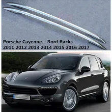 Высокое качество багажник на крышу для Porsche Cayenne 2011 12 13 14 15 16 Авто Топ багажные вешалки несущей баров алюминиевый сплав