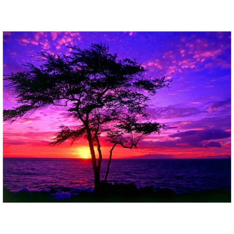 5d diamond painting tree pattern full square / round drill landscape embroidery 3d mosaic crafts | Дом и сад