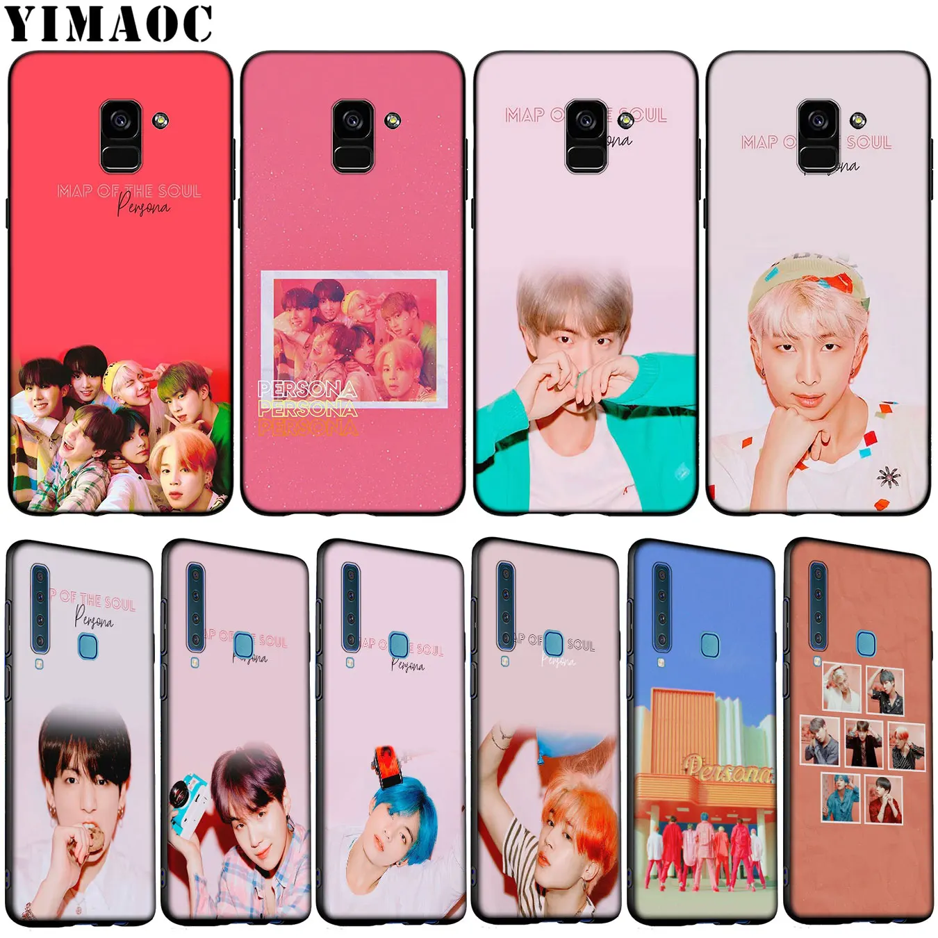 

YIMAOC Rap RM JIN SUGA JIMIN J HOPE V JUNG KOOK Soft Case for Samsung Galaxy A6 Plus A9 A8 A7 2018 A3 A5 2016 2017 Note 9 8