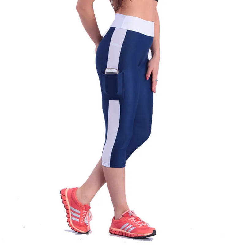 Super Big Size 4XL5XL High Waist Fitness Leggings with Pocket Women Capri Pants Reflective Leggins Workout Quick-dry Trousers Super Big Size 4XL5XL High Waist Fitness Leggings with Pocket Women Capri Pants Reflective Leggins Workout Quick-dry Trousers