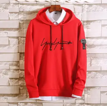 

FOLOBE Fashion Letter Hooides Men's Thick Clothes Autumn Sweatshirts Men Hip Hop Streetwear Solid Fleece Hoody Man Clothing EL03