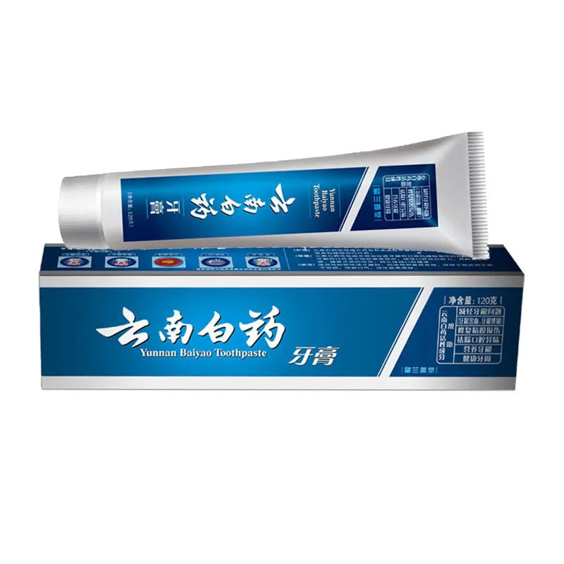 Yunnan Baiyao toothpaste reduce bleeding gums and bad breath. 120g