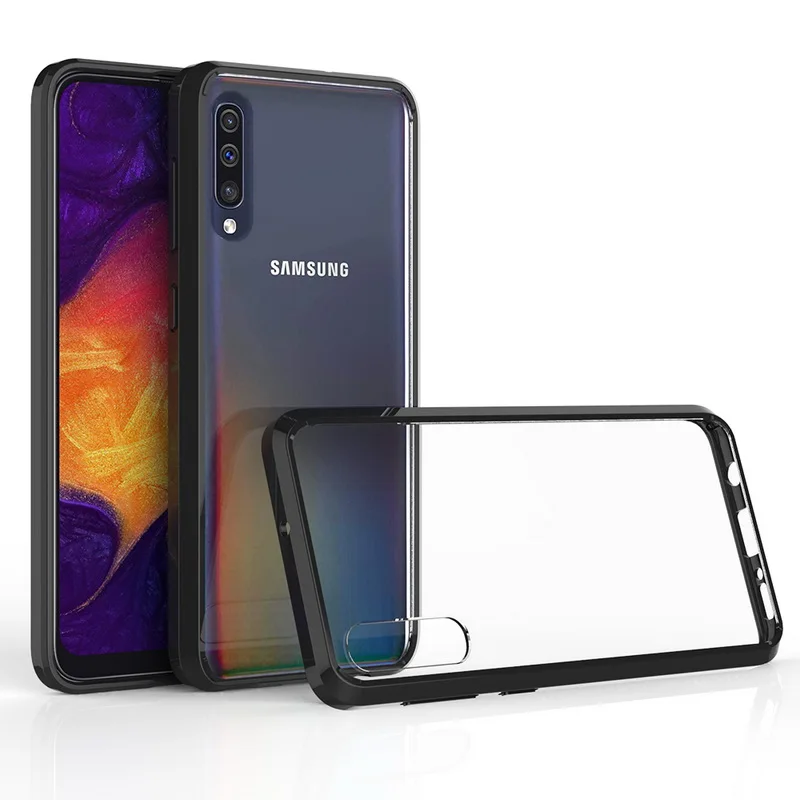 Для samsung Galaxy A50 A30 A40 A70 A20 A20E A2 Core A30S Чехол Жесткий PC акриловый прозрачный Гибридный чехол для телефона samsung M30 M20 M10
