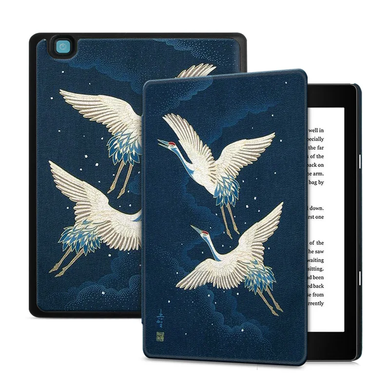 

BOZHUORUI All-new Ultrathin Cover Case for 6.8 inch Kobo Aura H2O Edition 2 eReader Fashion painted Magnetic Smart Cover Case
