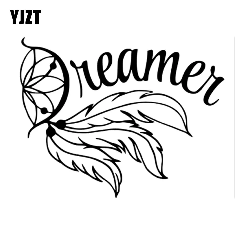 YJZT 15*11 8 см Модные Переводные картинки Ловца снов с перьями Dreamer