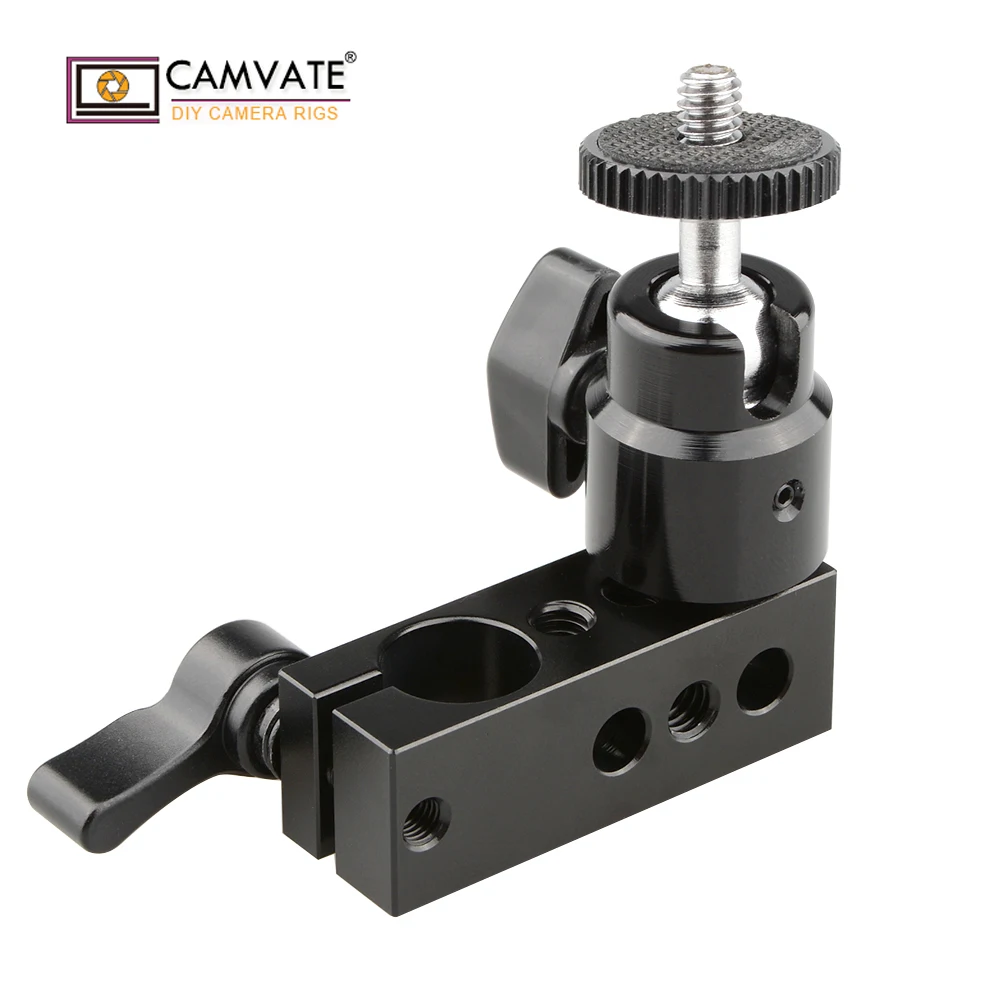 

15mm Single Rod Clamp with 1/4" Mini Ball Head Bracket Holder Mount C1247 camera photography accessories