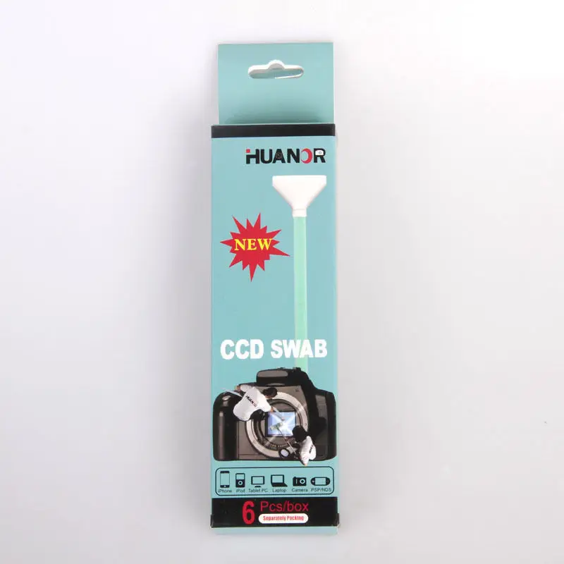 6 шт. 24 мм Полнокадровый влажный сенсор Очиститель CMOS CCD SWAB для Canon Nikon Sony DSLR |