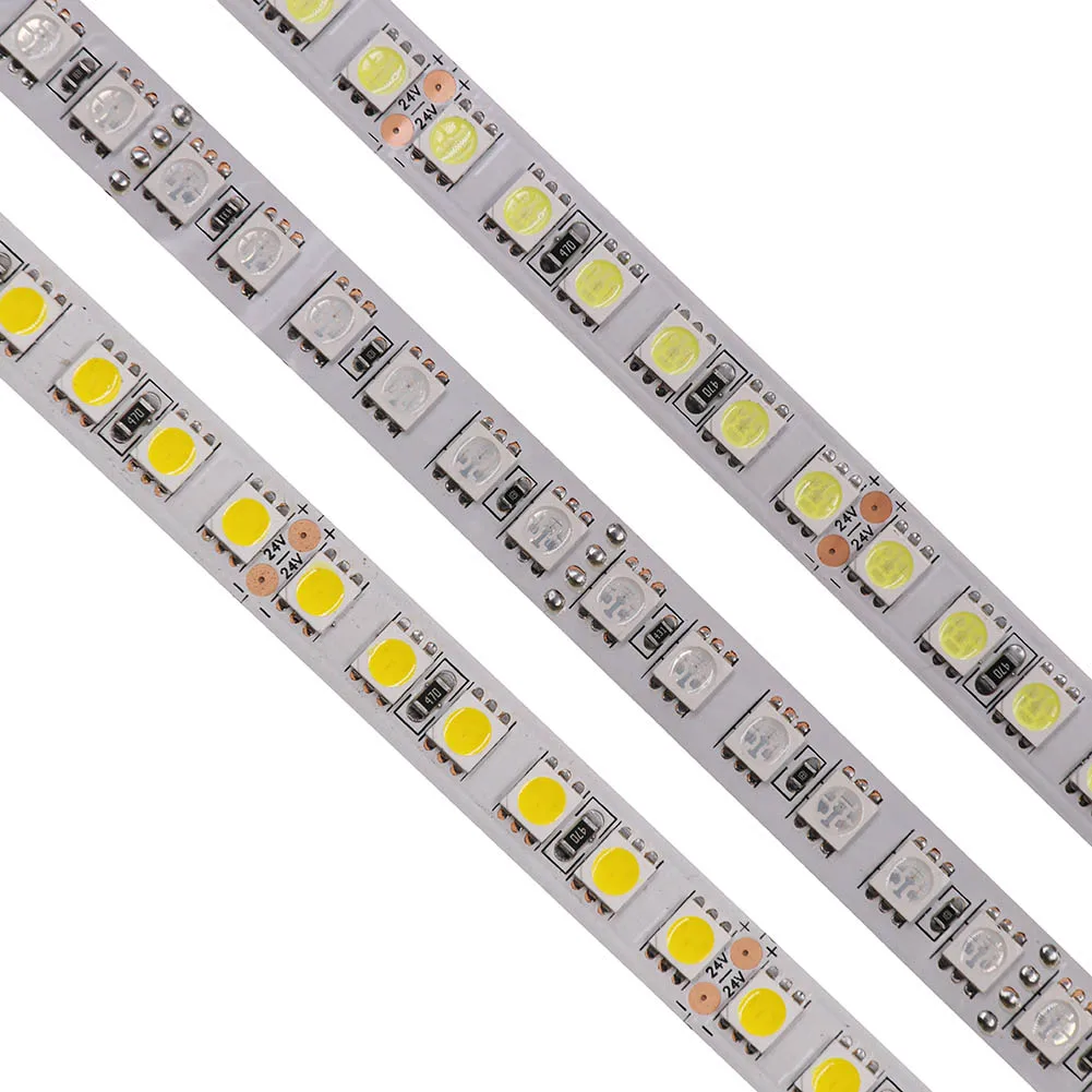 

24V RGB LED Strip Light 5050 120LED/m Flexible LED Lights Strips 5m/lot High Brightness Warm White LED Tape Non Waterproof