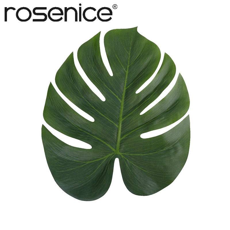 

12pcs 35x29cm Artificial Tropical Palm Leaves Simulation Leaf Dish Pad Drinks Tea Coffee Coaster Place Mat for Party Decorations