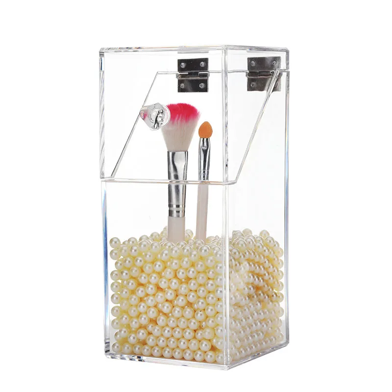 

New Clear Makeup Pearls Box Cosmetic Storage Box Makeup Brushes Organizer Pencil Lipstick Holder Makeup Tools Organizer Case