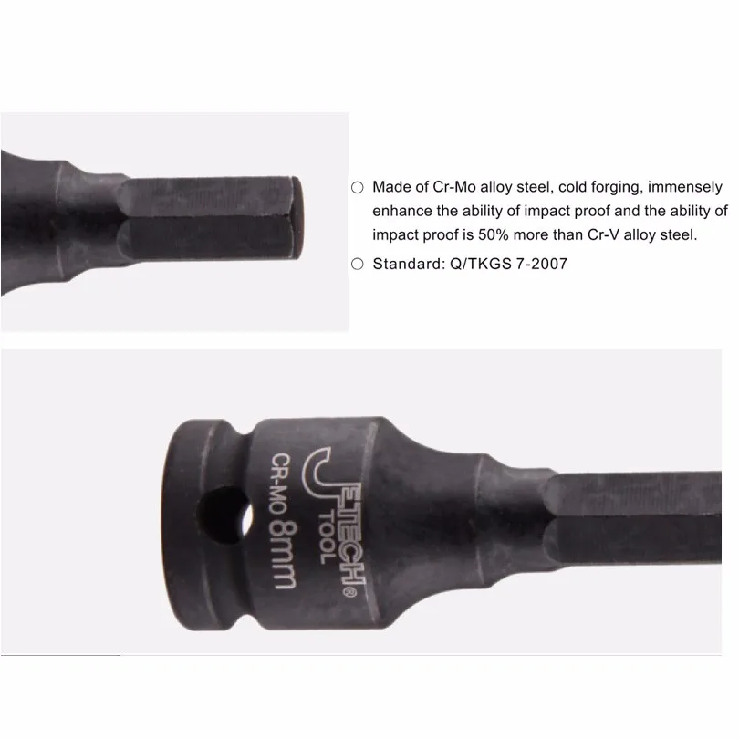 3-8 dr 6pt hex bit impact socket des