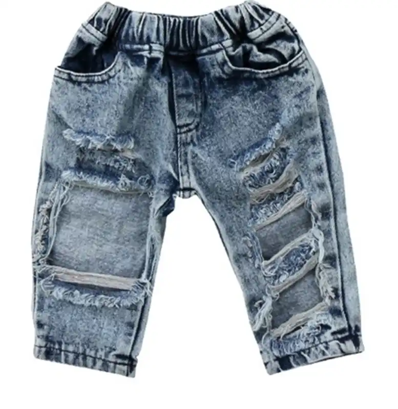 calça jeans bebe rasgadinha