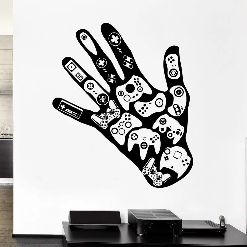 DCTAL Game Handle Sticker Gamer Decal Gaming Posters Gamer Vinyl Wall