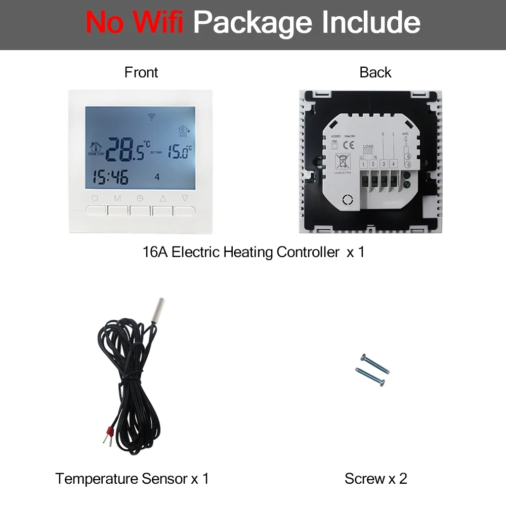 Wifi контроллер температуры 16A AC220V ЖК двойной регулятор температуры Ralay выход электрическое отопление wifi термостат