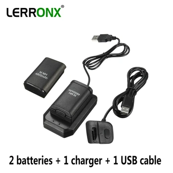 

Rechargeable batteries+charger+USB cable charging kit 4.8Ah for Xbox 360 Battery gamepad wireless controller x box 360 consola