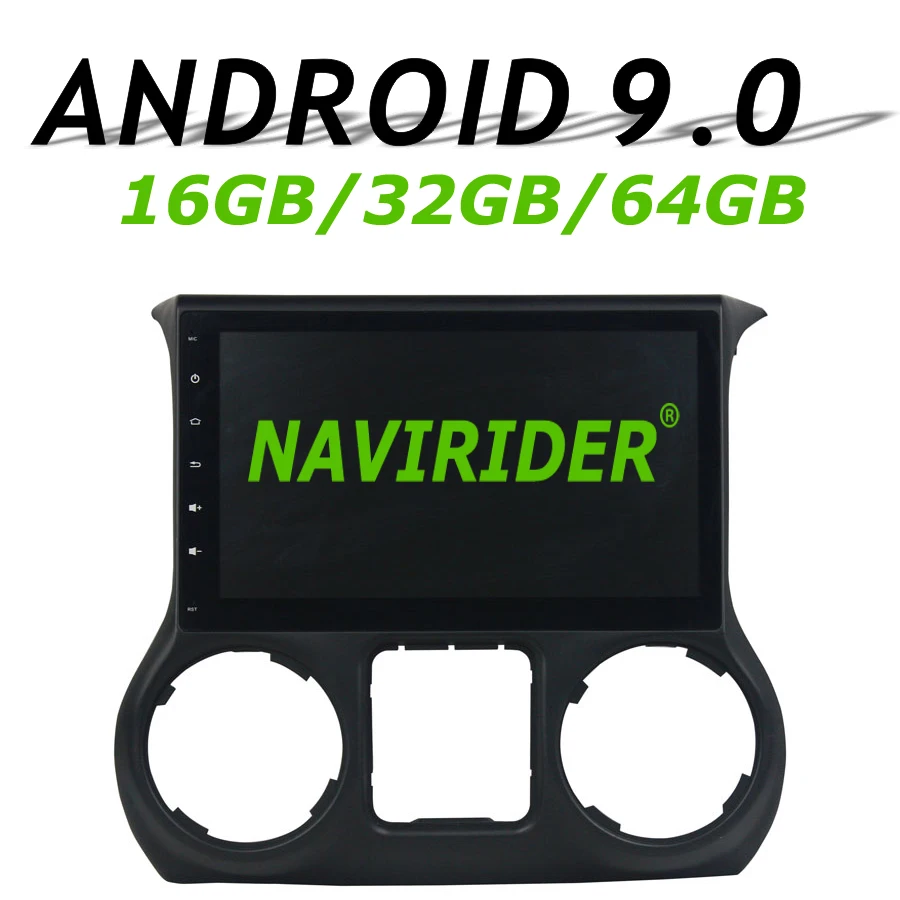 

High configuration Octa Core Android 9.0 Car GPS Multimedia For JEEP Wrangler Car Radio bluetooth 64GB large memory