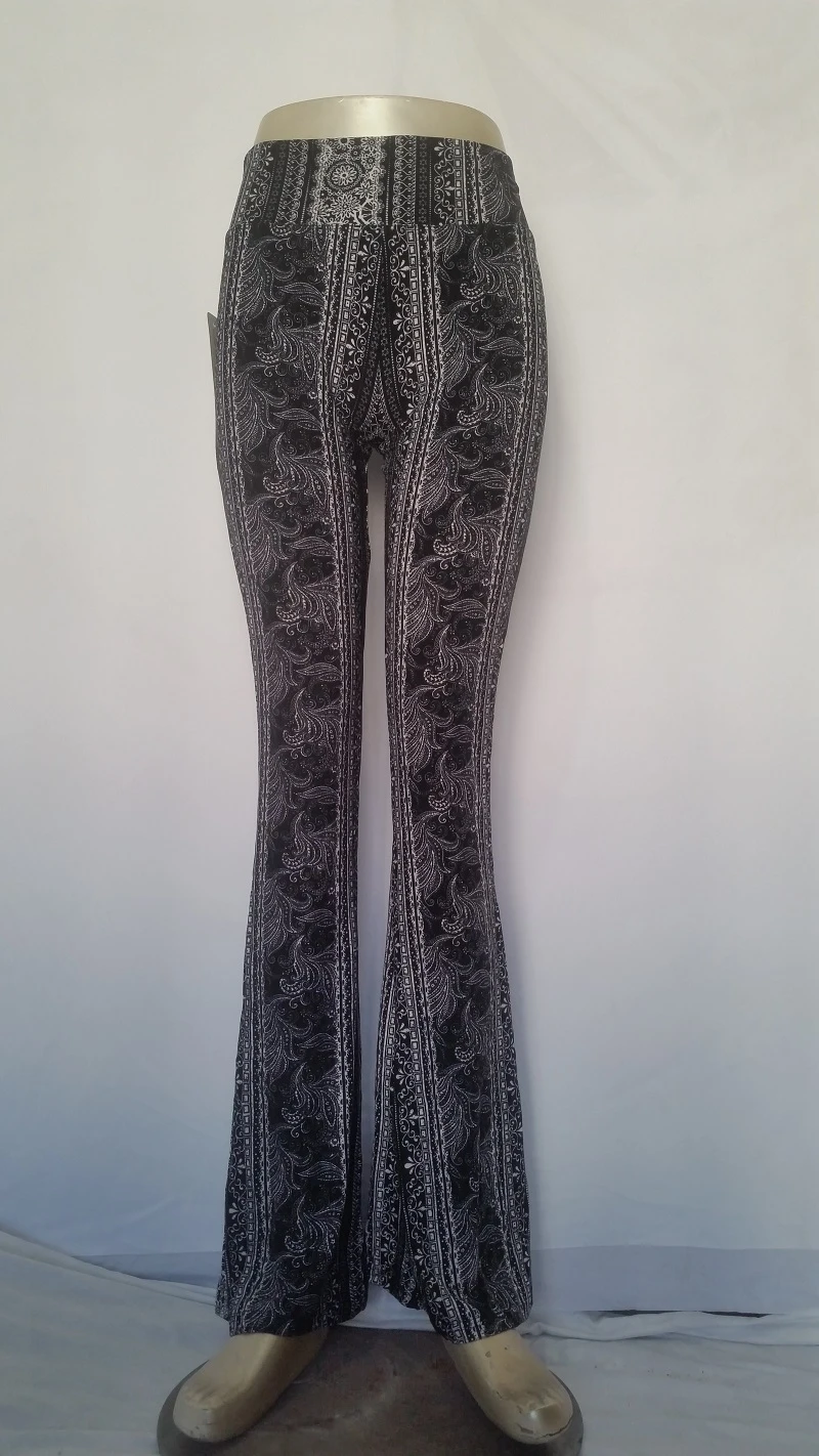 bell bottom printed leggings