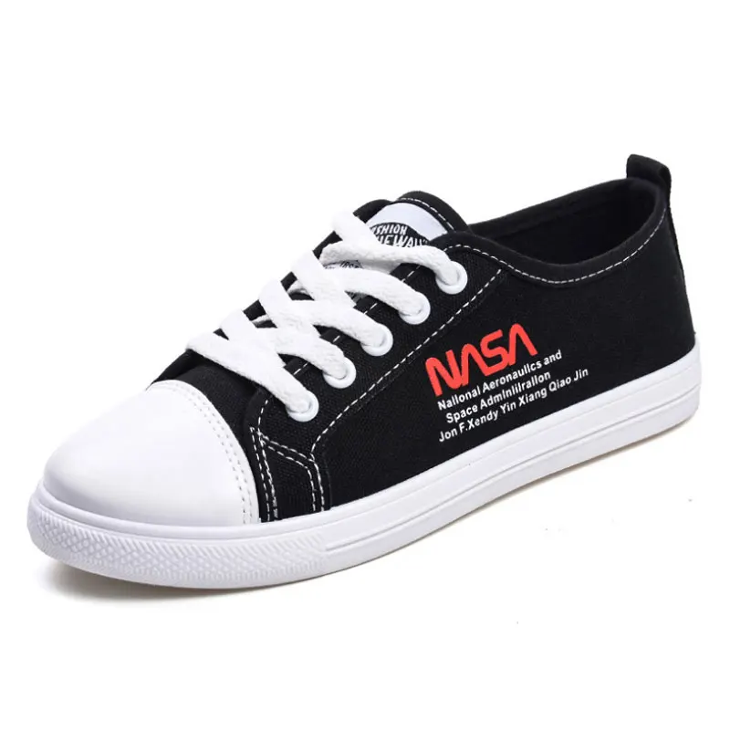 

Spring Fashion Women White Platform Canvas Sneakers Lace Up Ladies Trainers Tenis Feminino Girls Casual Shoes Women Skate Shoes