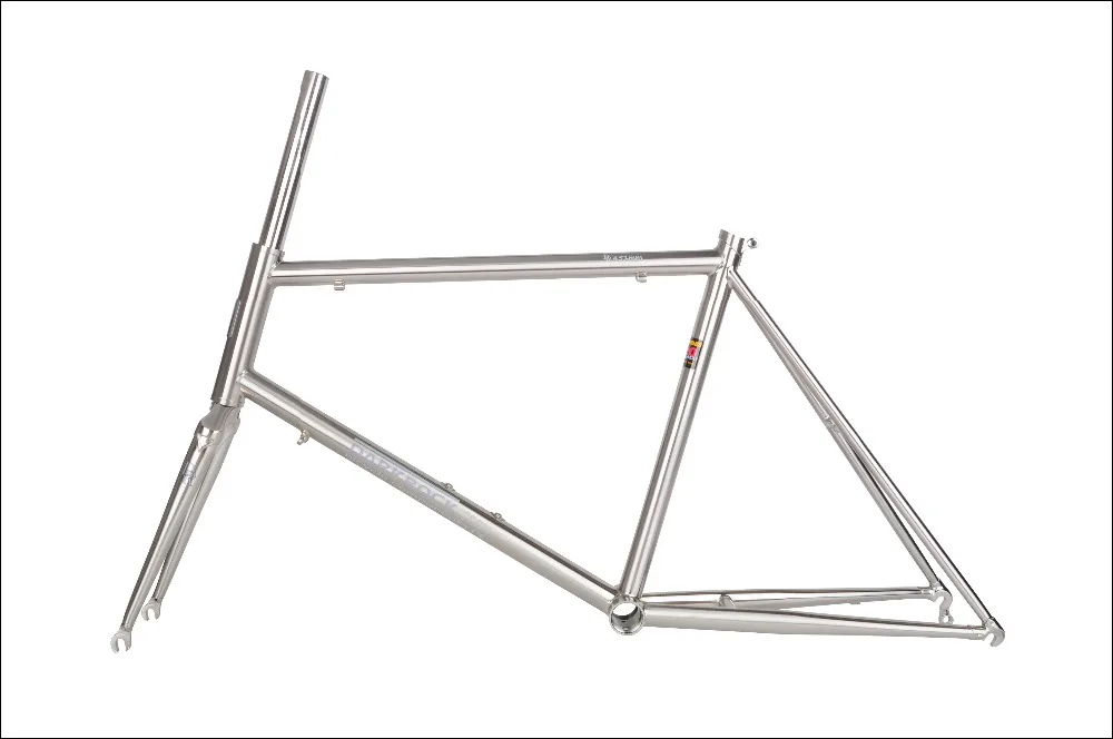 DARKROCK DR-451 Mini Velo Frame Fork Reynolds 520 steel 22 ''дорожный шоссейный велосипед части Классический хром серебро CP щетка закончена