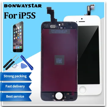 AAA Quality Display Module For iPhone 5 5S 5C LCD Screen and Touch Digitizer Assembly Replacement For iPhone 5S LCD Black White