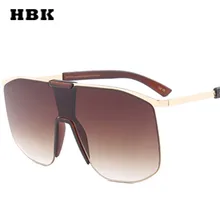 HBK Квадратные Солнцезащитные очки больших размеров с большой оправой, женские, мужские, брендовые, дизайнерские, женские, мужские, новинка, модные, уличные, уф400, роскошные