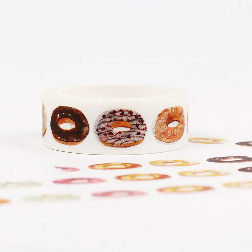 1 шт. самоклеящаяся бумажная лента наклейка в виде пончика|washi paper tape|adhesive tapepaper tape |