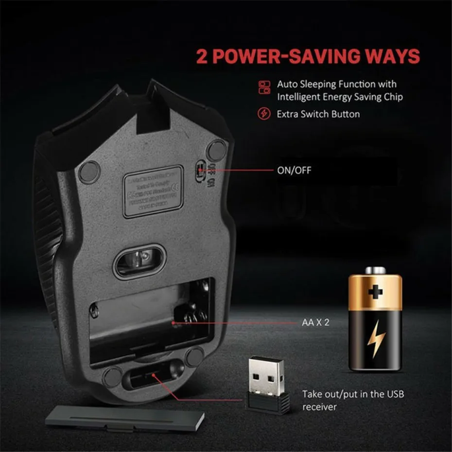 Basix 2.4GHz Wireless Optical Mouse Gamer5