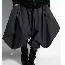 27-44! новая весенняя Мужская Корейская большая летучая мышь большие брюки саруэл Харен Брюки Крест летающие широкие брюки на завязках Подгонянные